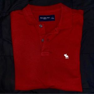 Abercrombie red polo shirt